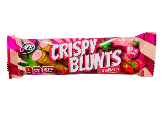 Crispy Blunts D9 100mg Edibles (2pc @ 50mg) Strawberry