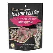 Mellow Fellow Gummies 500mg Delta 10 Sour Watermelon 20 Ct