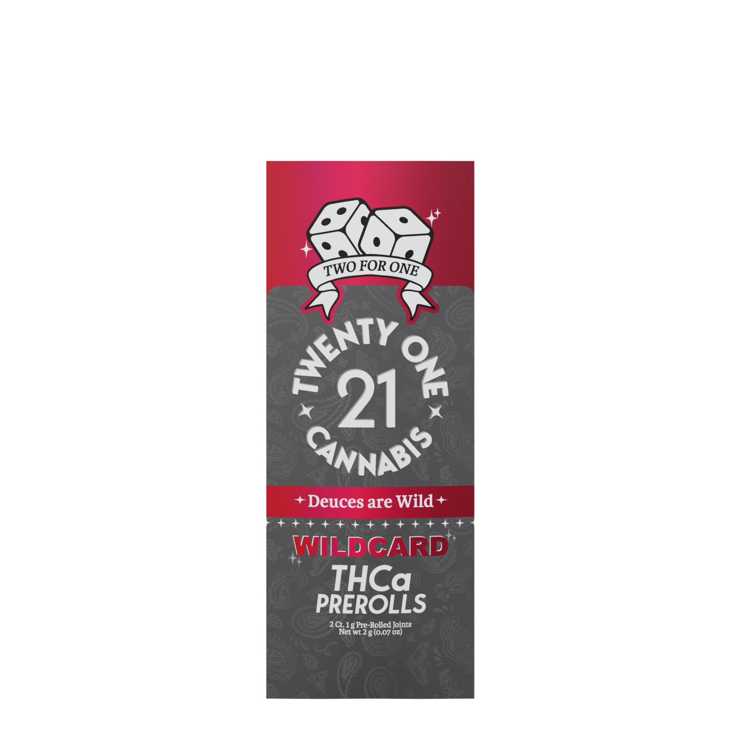 Twenty One Cannabis Pre Rolls 1g  THCa  Wildcard 2 Ct