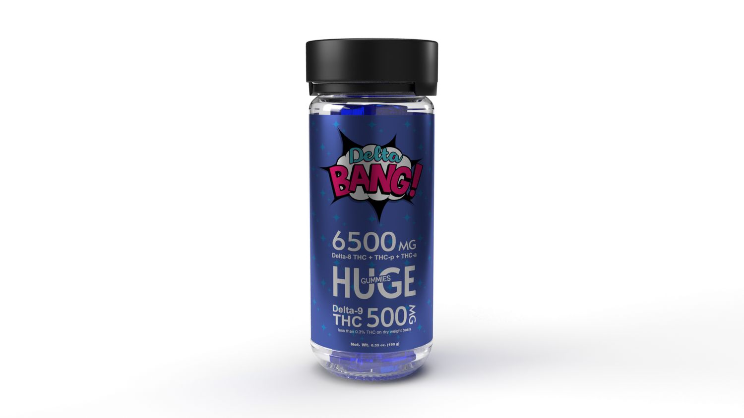 Delta Bang THCA Infused Gummy Blend – 6,500mg – Blue Razz (20 Count)