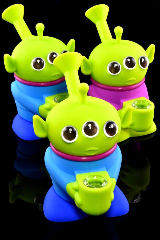 Small Silicone Alien Water Pipe