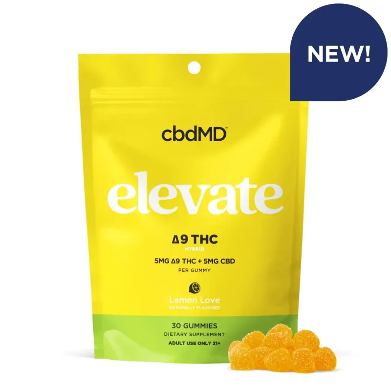 CBDMD Delta 9 THC Elevate Gummies 2PK Lemon Love
