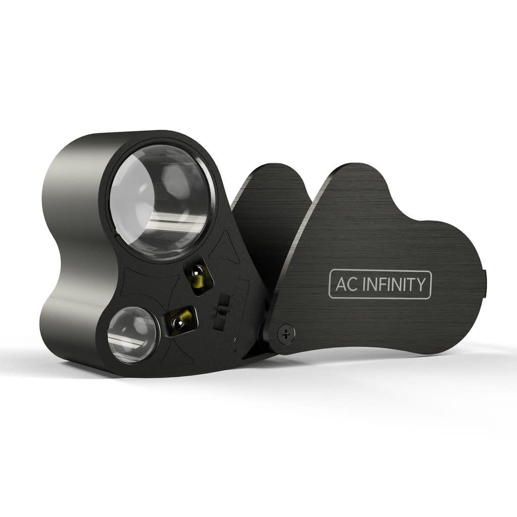 JEWELERS LOUPE, POCKET MAGNIFYING GLASS WITH LED LIGHT &amp; DUAL LENSES