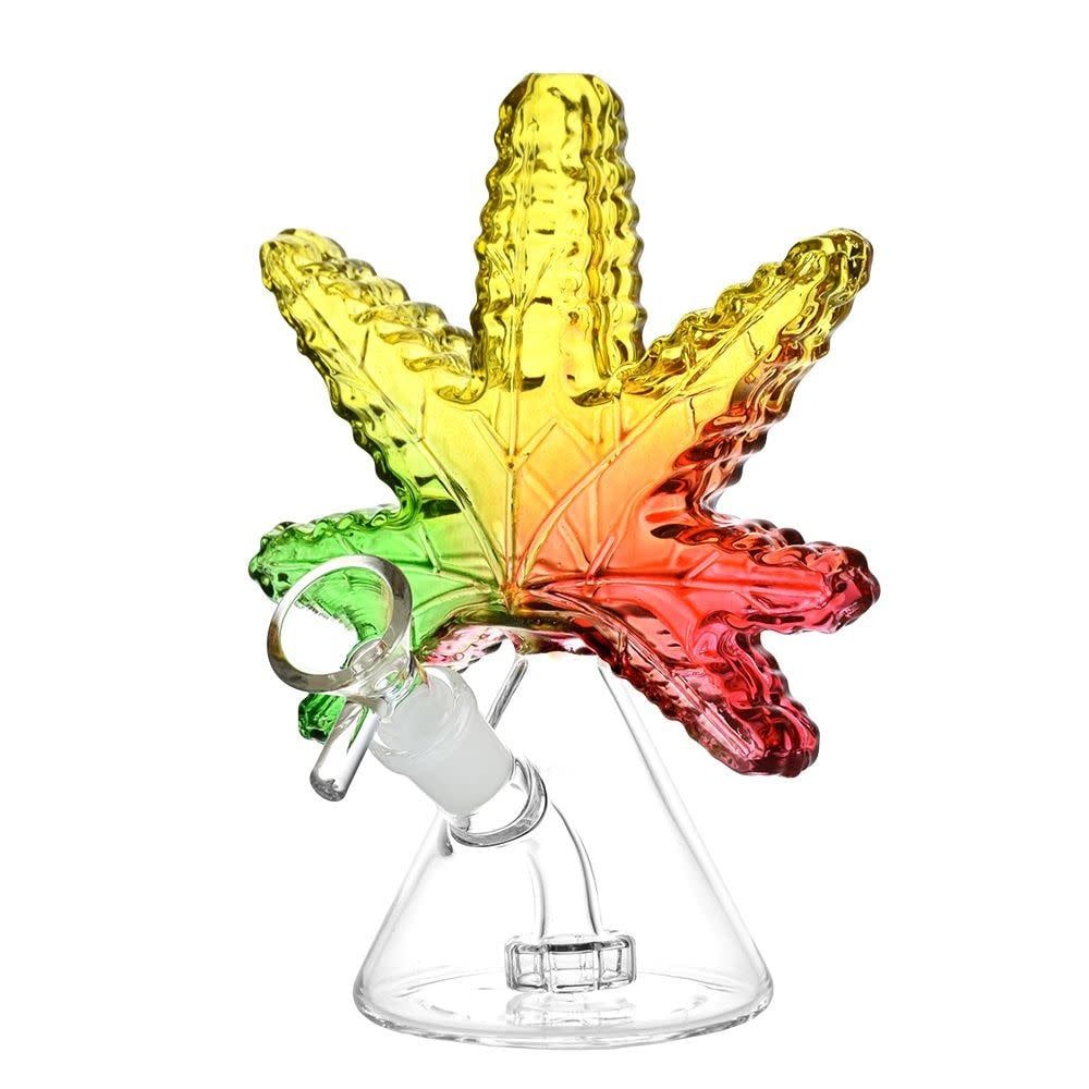 420 Leaf Glass Water Pipe 6.5&quot;