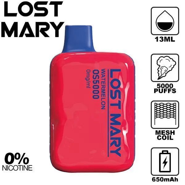 Lost Mary Watermelon Rechargeable Disposable 5000 puffs Zero Nicotine