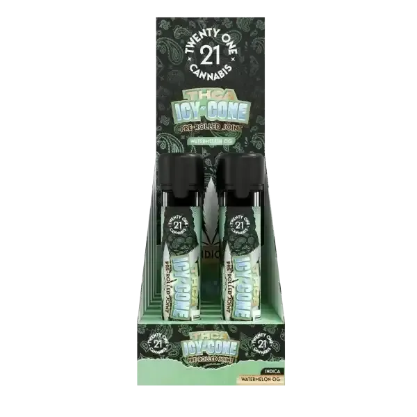 Twenty One - Prerolls - 2g - THCa - Icy Cones - Watermelon OG (Indica)