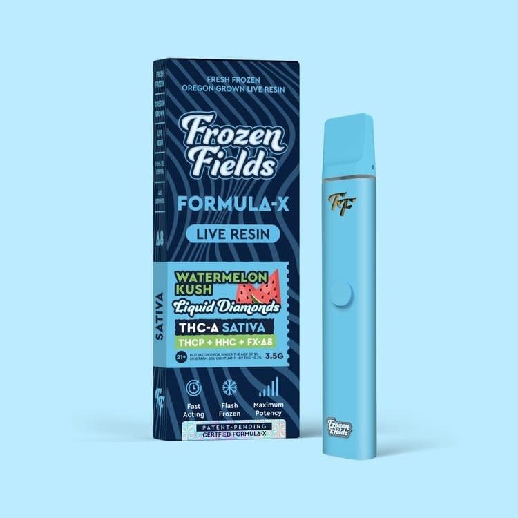 Frozen Fields – THC-A Liquid Diamonds – Disposable Vape – Live Resin – 3.5 gram Watermelon Kush
