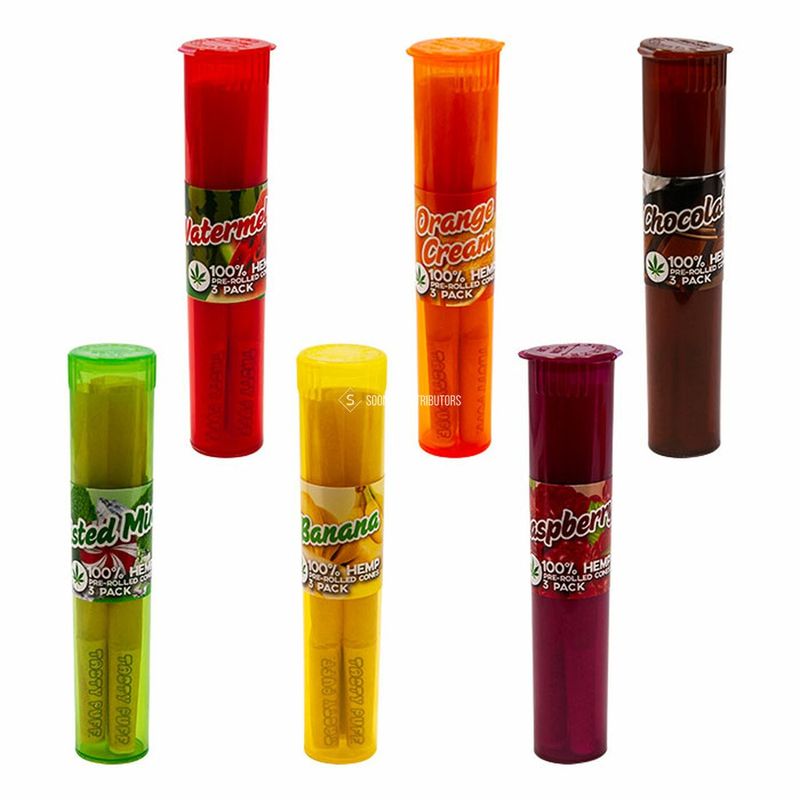 Tasty Puff Hemp King Size Pre-roll 3pk Watermelon