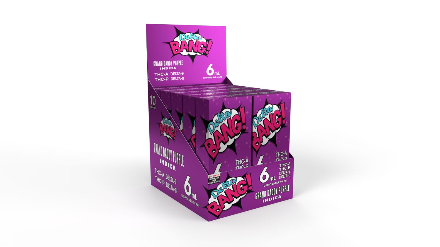 Delta Bang THCA Disposable Blend – 6ml – Grand Daddy Purple (Indica)