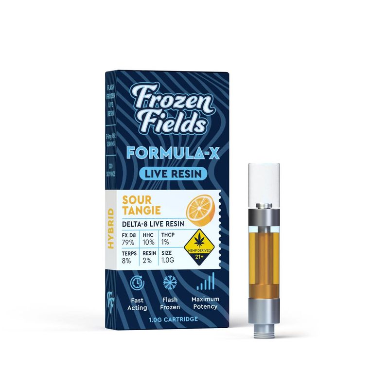 Frozen Fields - Formula-X - Cartridge - Live Resin Liquid Diamonds - 1 G Sour Tangie