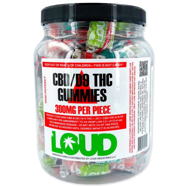Loud CBD/D9 Gummie 300mg Each