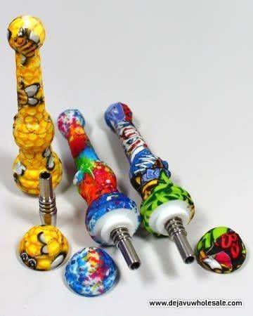 4.75&#39;&#39; 10mm Printed Silicone Nectar Collector