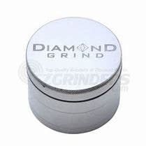 Diamond Grind 90mm 4 Part Anodized Silver Aluminum