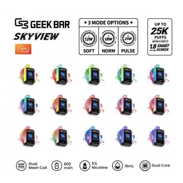 Geek Bar SKY VIEW 25000 Puff Disposable Twisted B Pop