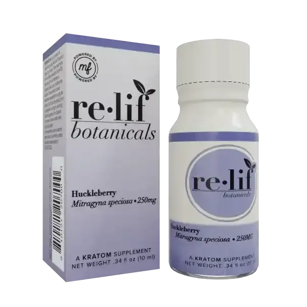 Relif Botanicals Kratom Extract Shot 250mg Huckleberry