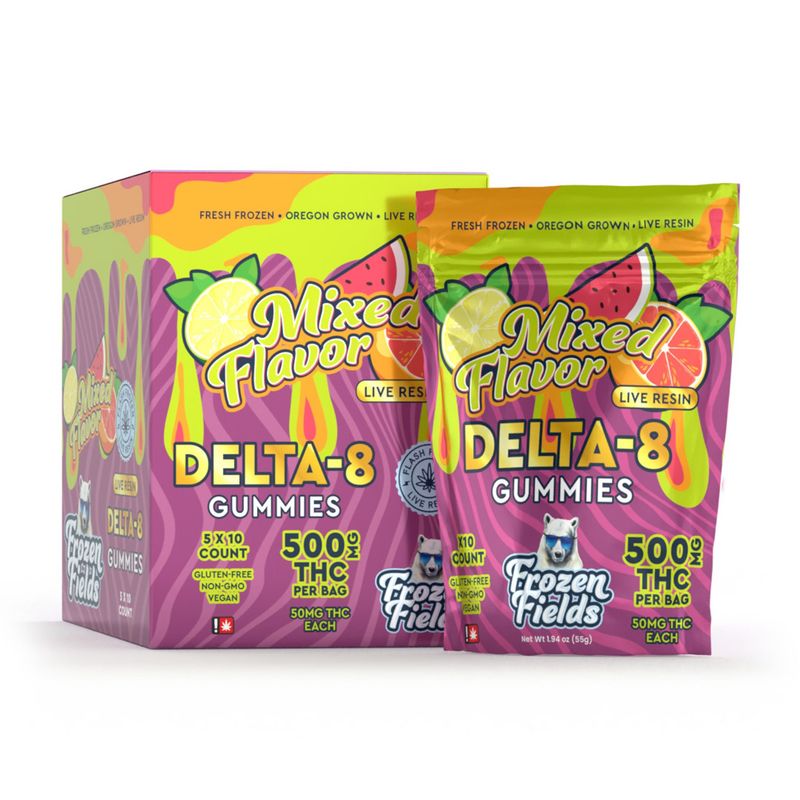 Frozen Fields - D8 - Gummies - Live Resin - 500 MG