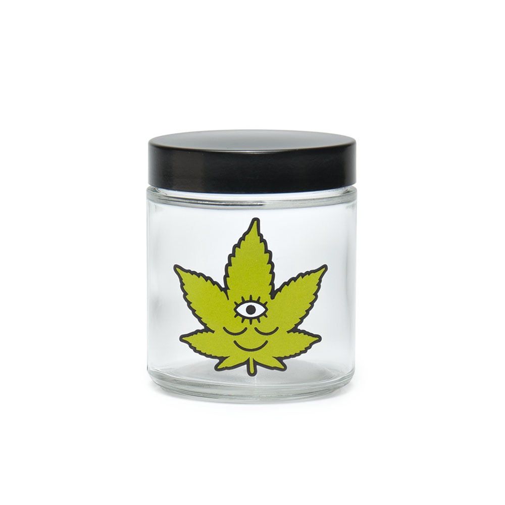 Pulsar 420 Jars x Wokeface Clear Screw Top Toke Face