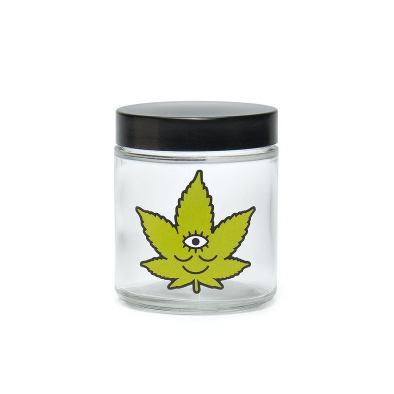 Pulsar 420 Jars x Wokeface Clear Screw Top Toke Face