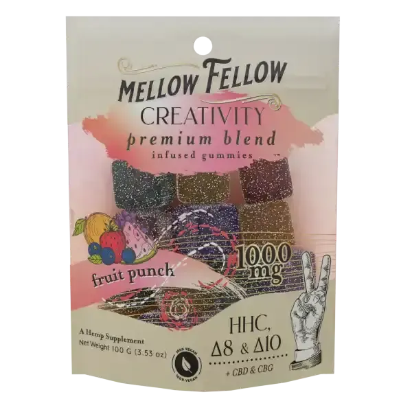 Mellow Fellow M-Fusions Bag 1000mg Creativity Blend Fruit Punch 20 Cnt