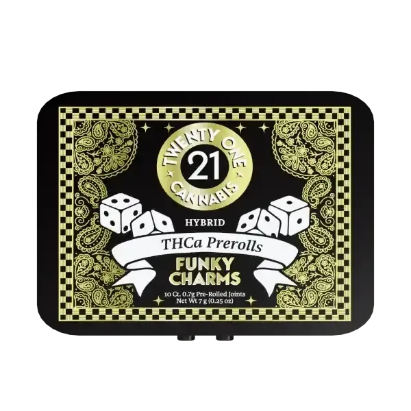 Twenty One Pre Rolls 7g THCa Funky Farms 10 Ct Tin Hybrid