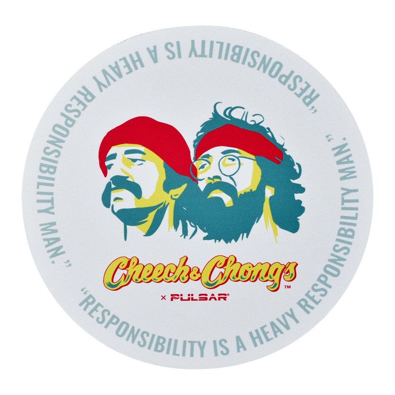 Cheech &amp; Chong&#39;s x Pulsar Fabric Top Dab Mat | Responsibility | 8&quot;