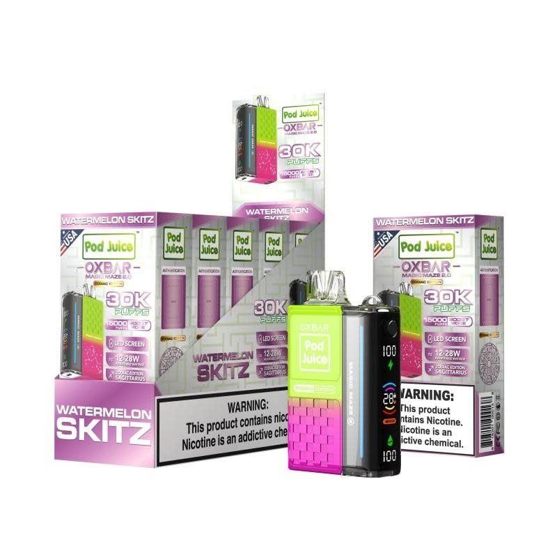 OXBAR X POD JUICE MAGIC MAZE 2 – 30000 PUFFS – VAPE DISPOSABLE Watermelon Skitz