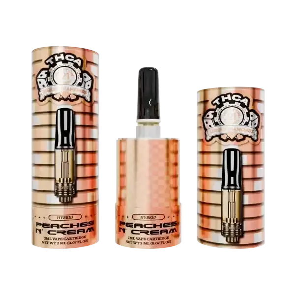 Twenty One Cartridges 2mL THCa Peaches N Cream Hybrid