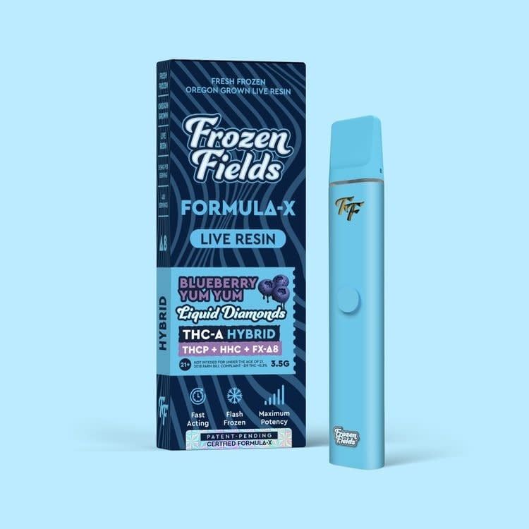 Frozen Fields - THC-A Liquid Diamonds - Disposable Vape - Live Resin - 3.5 gram Blueberry Yum Yum