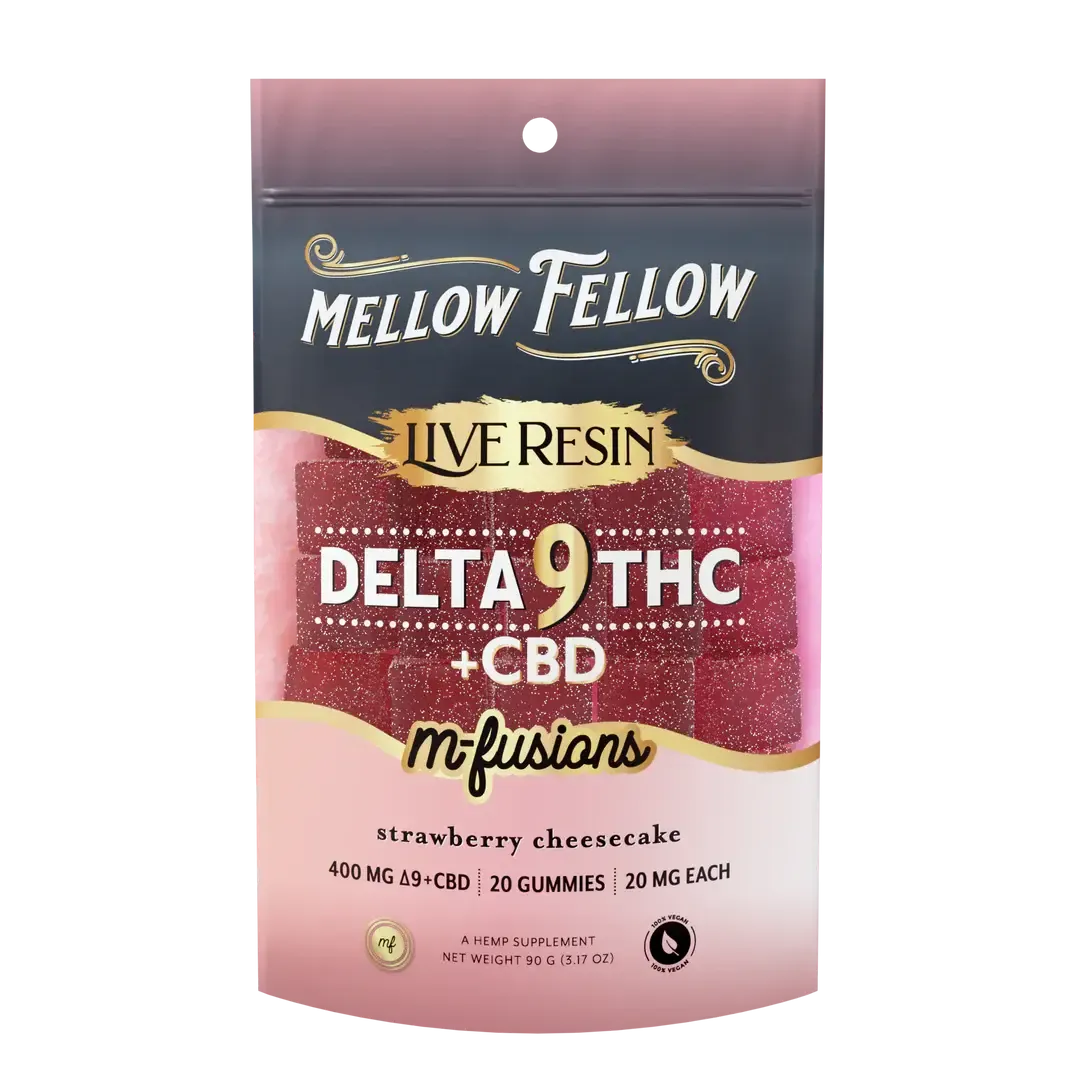 Mellow Fellow - Live Resin - M-Fusion - 400mg - Delta 9 - Strawberry Cheesecake