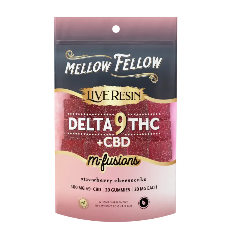 Mellow Fellow - Live Resin - M-Fusion - 400mg - Delta 9 - Strawberry Cheesecake
