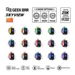 Geek Bar SKY VIEW 25000 Puff Disposable Blackberry Fcuking Fab