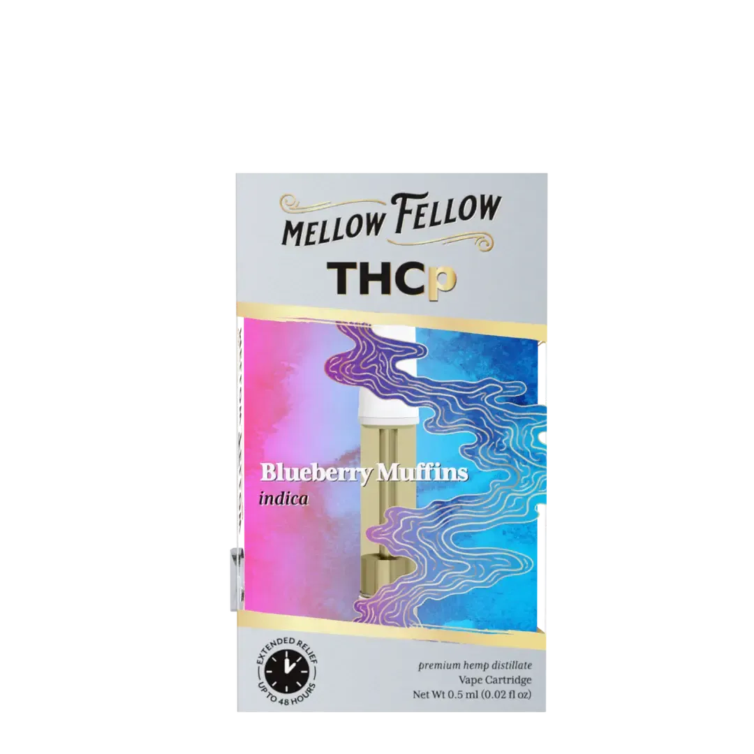 Mellow Fellow - Vape Cartridge - 0.5G - THCp - Blueberry Muffins Indica