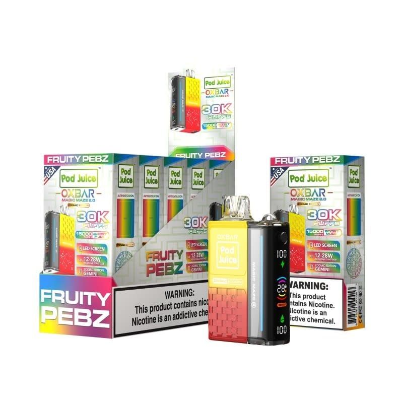 OXBAR X POD JUICE MAGIC MAZE 2 – 30000 PUFFS – VAPE DISPOSABLE Fruity Pebz