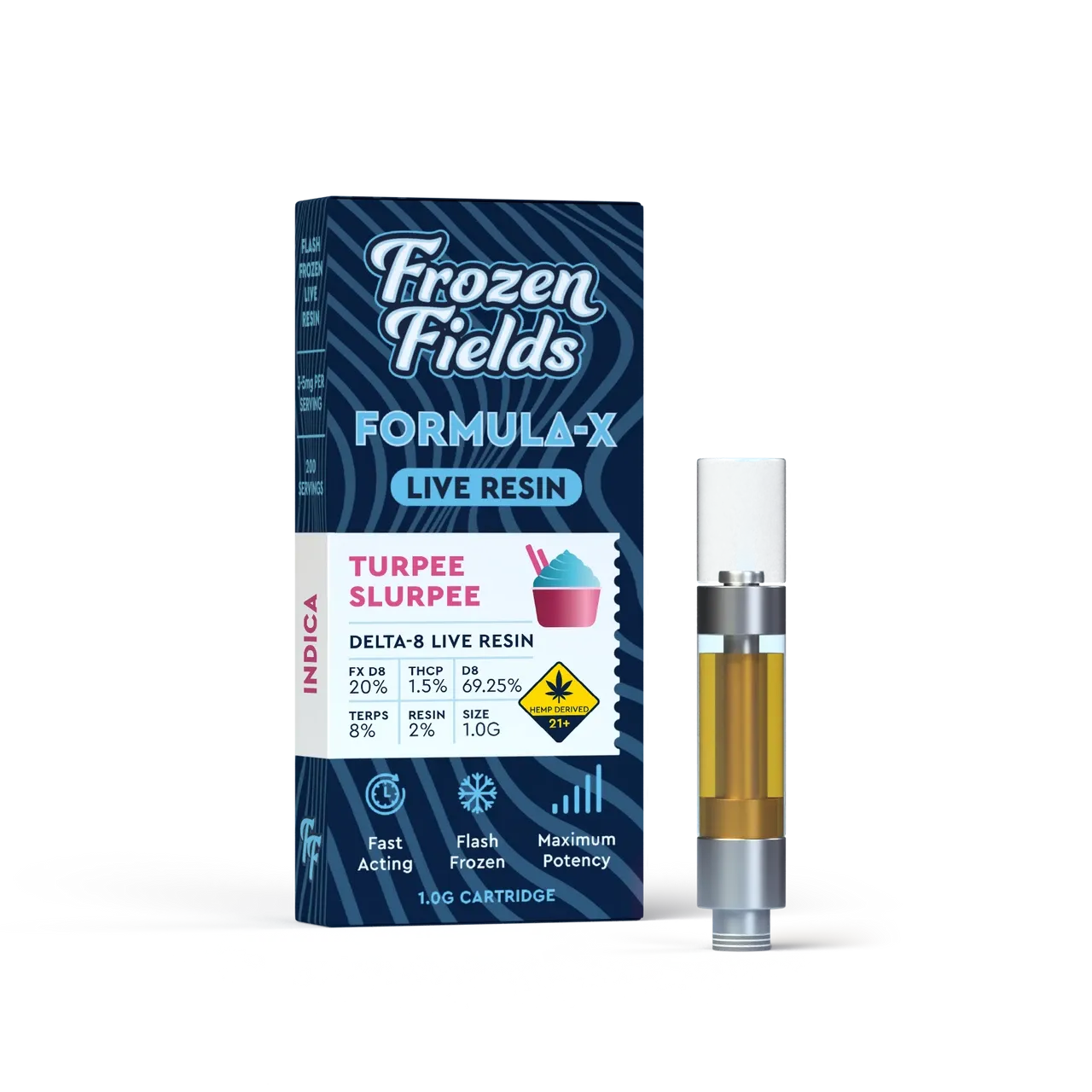 Frozen Fields - Formula-X - Cartridge - Live Resin Liquid Diamonds- 1 G Turpee Slurpee