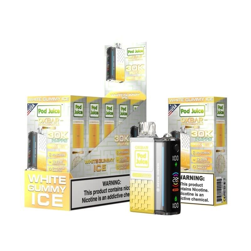 OXBAR X POD JUICE MAGIC MAZE 2 – 30000 PUFFS – VAPE DISPOSABLE White Gummy Ice