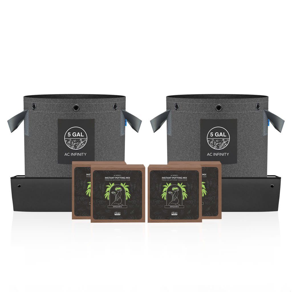 AC INFINITY AC-CCK5 INSTANT POTTING MIX KIT, 2-PLANT STARTER SET