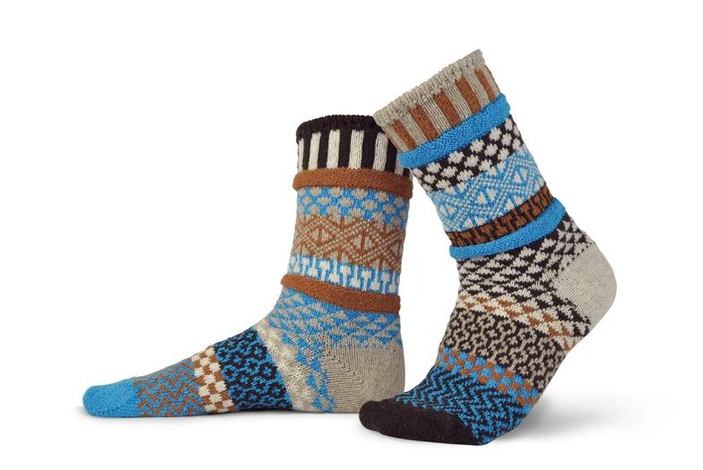 Chausettes Noix De Grenoble en laine merino et coton 100% recyclé