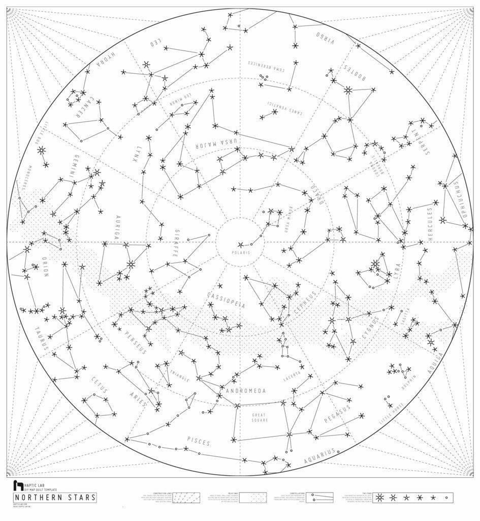 GABARIT DE QUILT - DYI - Constellations du nord