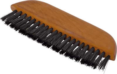 Pocket clothes brush in oiled pearwood