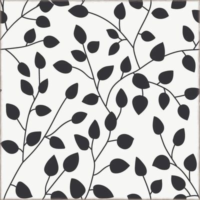 Tapis en vinyl Feuilles noires (60X80cm) = 23.6" x 31.5" (1.9' x 2.6')