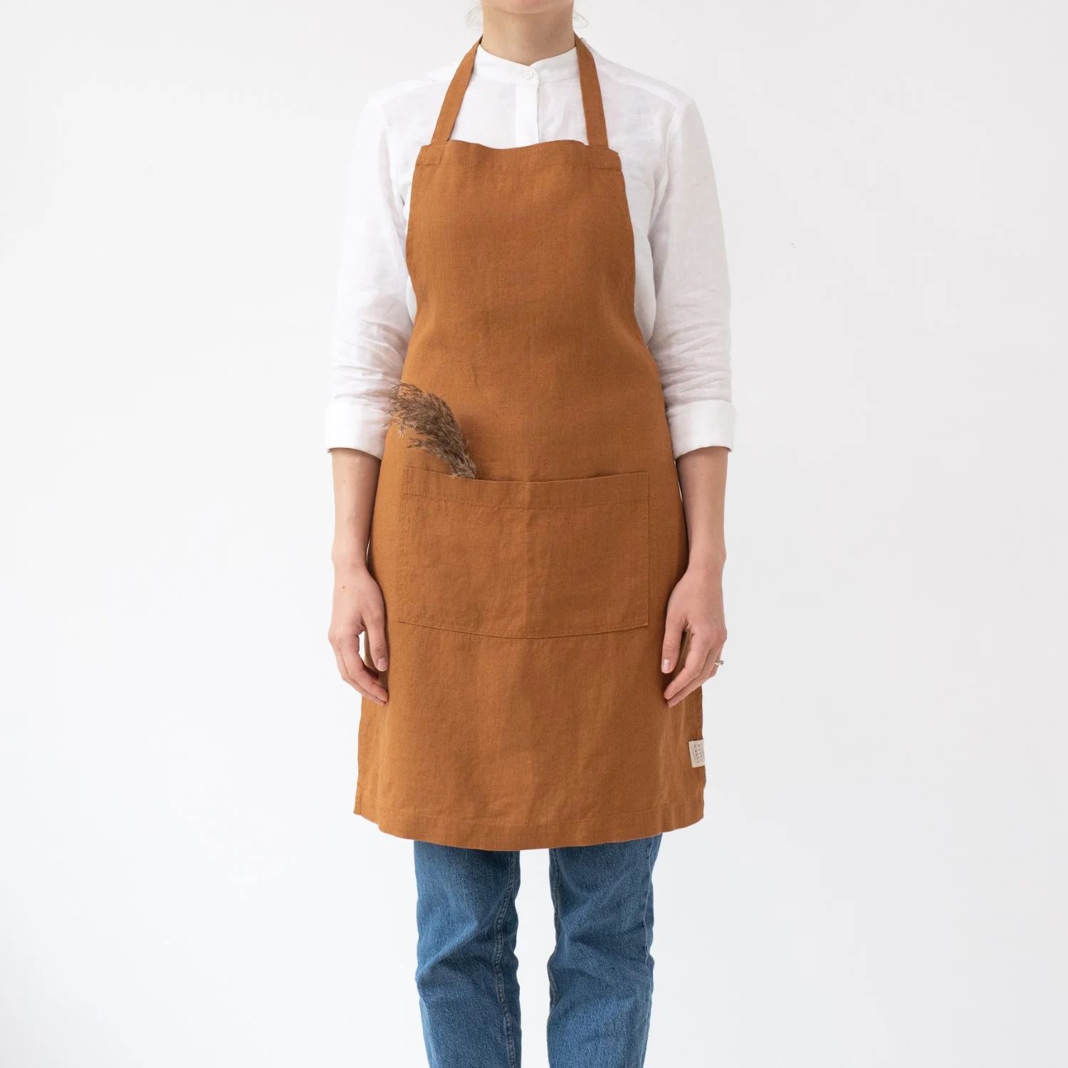 Tablier DU JOUR 100% lin - Noisette