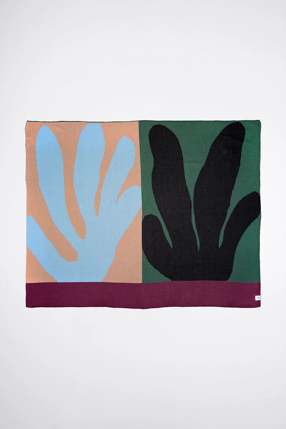 Couverture en tricot qualité supérieure LOCH 50 x 60 100% récyclé art original Michael Upton