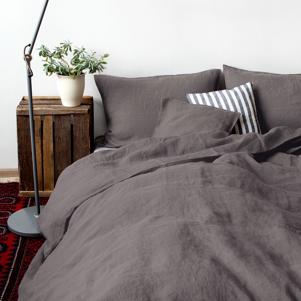 Couvre duvet KING Gris foncé