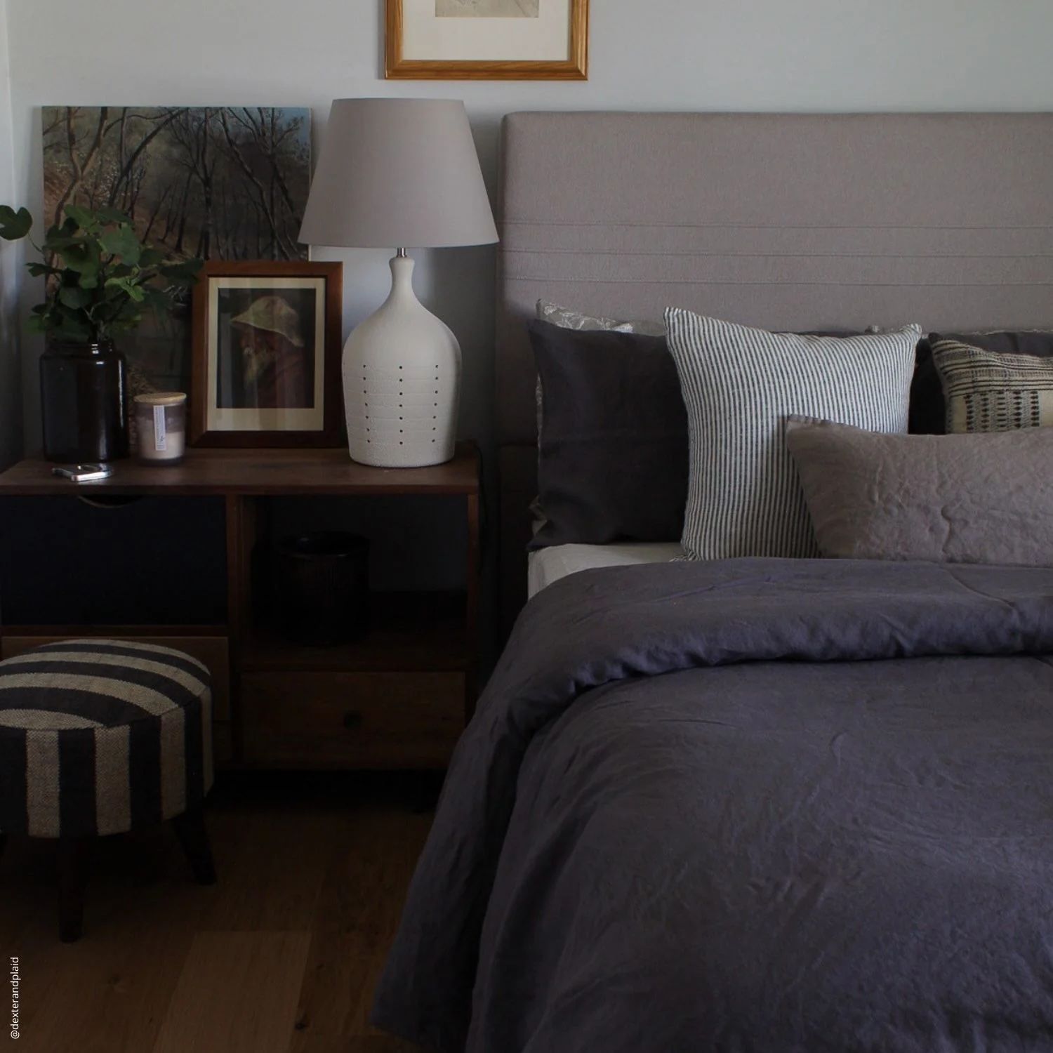 Couvre duvet KING Gris foncé