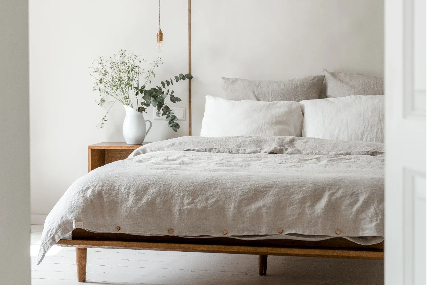 Couvre duvet Queen NATUREL