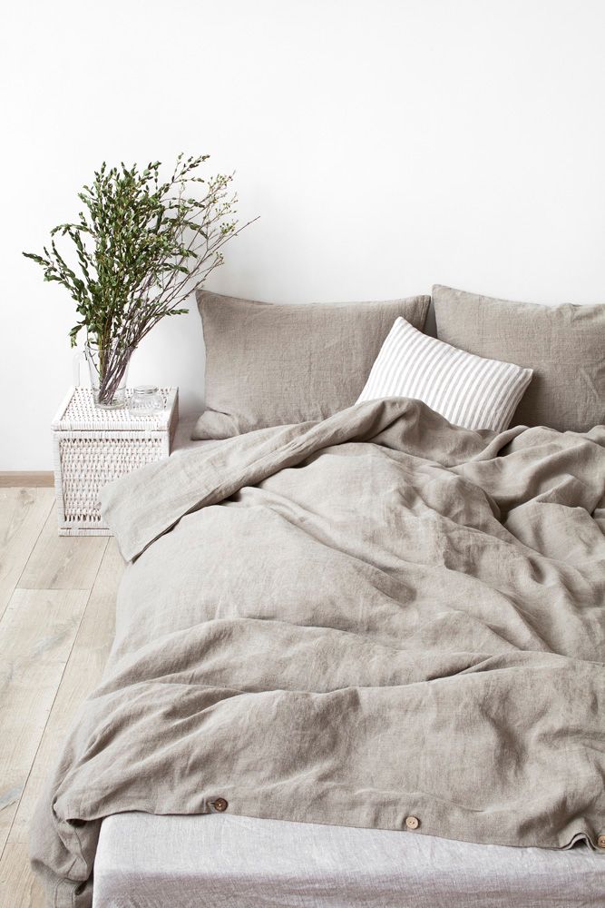 Couvre duvet Queen NATUREL
