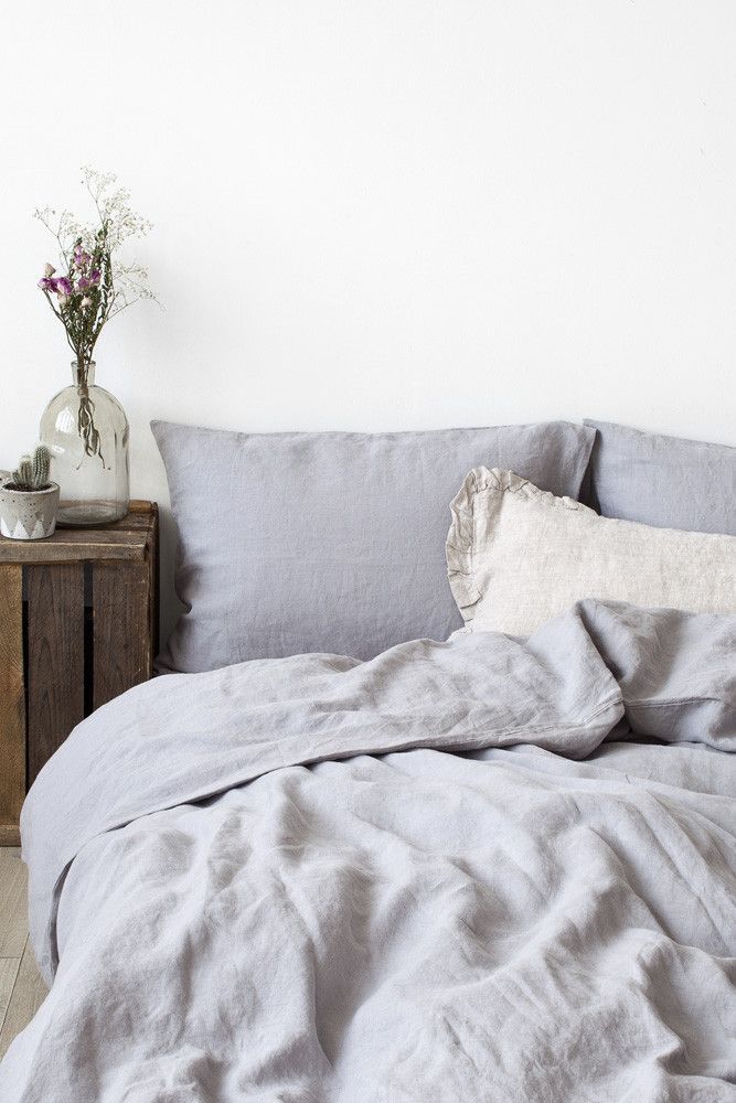 Couvre duvet KING Gris pâle