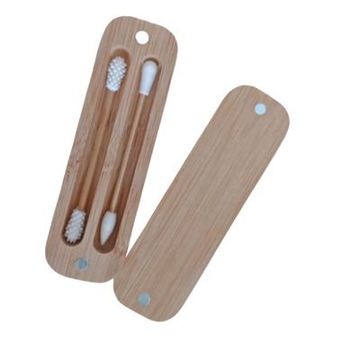Coton-tiges réutilisables en bamboo &amp; silicone médical