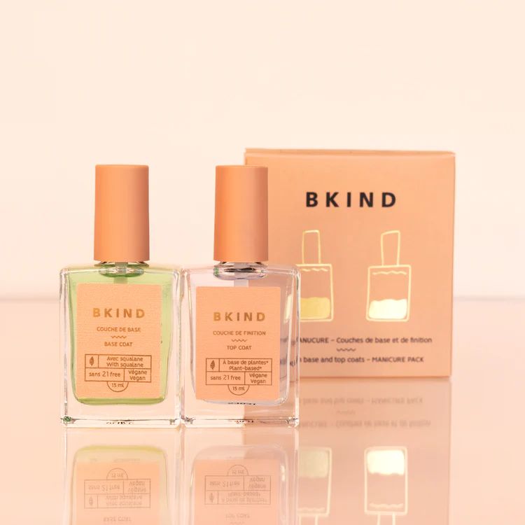 Coffret manicure - Couches de base et de finition végane, base de plantes, non-toxiques 21-FREE