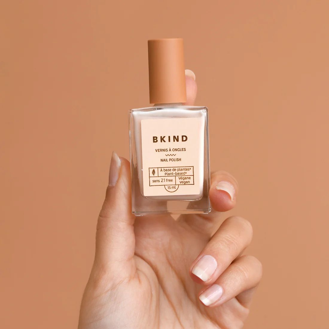 Vernis à ongles végane non-toxiques à base de plantes, qualité professionnelle (Qc) French beige